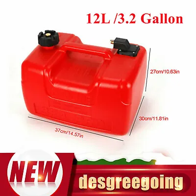 $53 • Buy 12L /3.2 Gallon Portable Boat Marine Fuel Gasoline Outboard Fuel Tank