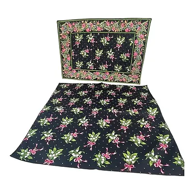 Vera Bradley “New Hope” Set Of 5 Placemats 5 Napkins Set Lot NEW RARE Black Pink • $64.99