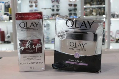 $24 • Buy Olay - Total Effects 7 In One Night Cream Moisturiser 50g & Regenerist Whip 10g