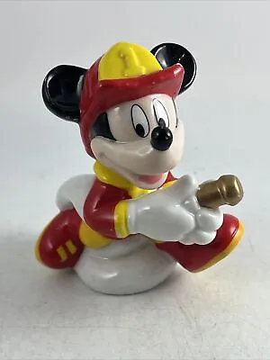 Welcome To Mickey’s ToonTown ~Mickey As A Fireman Figurine 4”x3” Tall • $29.95