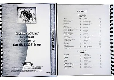 Caterpillar D2 Crawler Parts Manual Catalog SN# 5U13237-5U18894 • $78.99