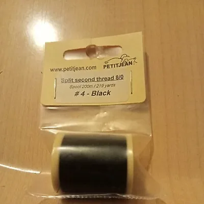 Marc Petitjean Split Second Thread 8/0 200metres Black  • $3.73