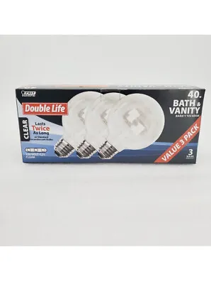 Feit ELECTRIC 40-Watt G25 120v  Light 3 Bulbs For Bath & Vanity 40G25/3 • $9