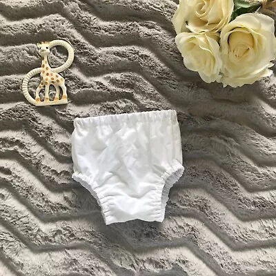 White Nappy Cover Baby Underpants Handcrafted • $15