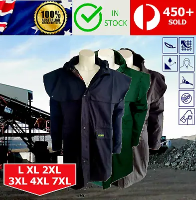 Mens Womens Adults Waterproof Japara Outdoor Rain Raincoat Jacket Coat Poncho • $47.96