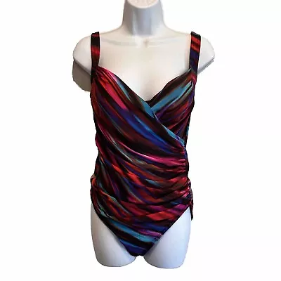 Miraclesuit Color Run  Sanibel Women’s One Piece Swimsuit Size 16DD • $48