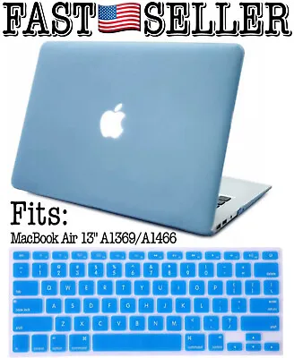 Hard Shell Clip Snap-On Case + Keyboard Skin For MacBook Air 13  A1369 / A1466 • $14.86