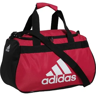 Adidas Diablo Duffel Bag PINK RED WHITE LOGO ZIP TOP Fits Gym Locker LIFETIME • $24.25