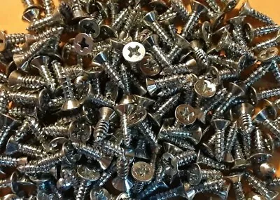 #4 X 3/8  FLAT HEAD PHILLIPS SHEET METAL SCREWS AB Pt STEEL ZINC SELECT QTY • $10.30