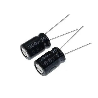 5pcs 6.8uF 250V 6.8MFD 250WV 8*12mm Radial Aluminum Electrolytic Capacitor • $1.99