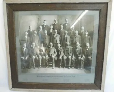 Antique Mason Masonic Photograph Wisconsin Consistory Class 1899 Framed 27 X30  • $294.65