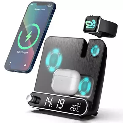 4in1 Qi Wireless Charger Dock Fast Charging Stand For Airpods Apple Watch IPhone • $68