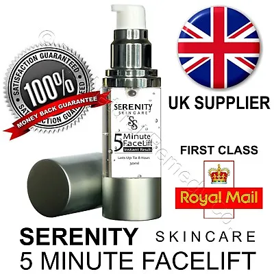 £22.97 • Buy 5 Minute Instant Facelift Skin Tighten Anti-Ageing Wrinkle Serum HYALURONIC ACID
