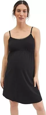 Motherhood Maternity Lace Trim Clip Down Nursing Nightgown Lounge Dress Small • $19.99
