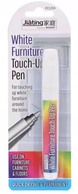 WHITE FURNITURE TOUCH UP PEN Marker Repair Wood Floor Cabinet Laminate Scratches • £2.75