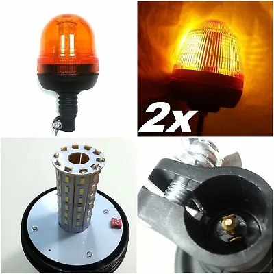£37.31 • Buy Pair Of Led Flashing Strobe Yellow Amber Lamp For McCormick Tractor