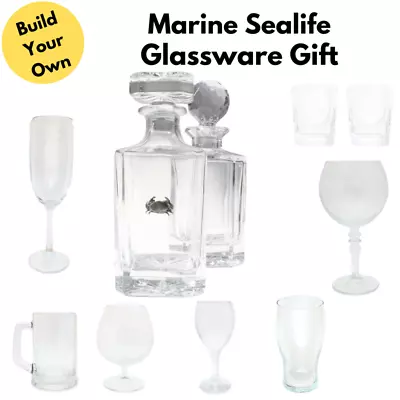 Marine Sealife Drinking Glasses & Spirit Glassware Gifts • £19.99