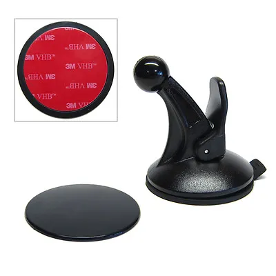 Car Suction Cup Mount + 65mm Dash Dashboard Disc For Garmin Nuvi 3597 LMTHD GPS  • $6.99