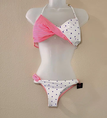 £34.46 • Buy NWT Victoria Secret Bikini Set Stars And Stripes W/Gold Charms