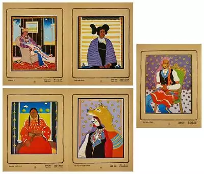 T.C. CANNON Portraits Of The Brave Heart People Five Diminutive Works Made Japan • $4100