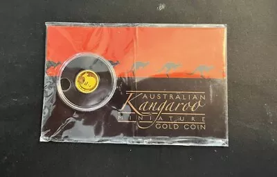 2021 AUSTRALIA Mini-roo .5-gram .9999 GOLD $2 Coin Kangaroo W/assay Card • $63