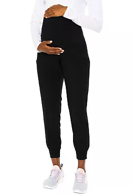 Med Couture Scrubs Women's Maternity Jogger Petite Pants MC029P BLK Black • $37.99