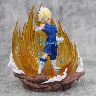 Dragon Ball Z Anime Figure Majin Vegeta Super Saiyan 2 PVC Statue Light Up 14cm • $47