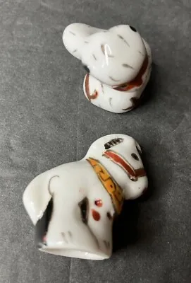 Porcelain Zodiac Thimbles Figurines Hand Painted Set Of 2 Horse And Monkey • $14