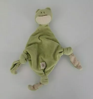 Miyim Simply Organic Green Frog Knotted Corners Security Baby Blanket • $50.99