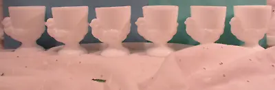 6 Vintage Retro 1950s White Milk Glass Chicken Egg Cups Collectable Tableware • $39.94