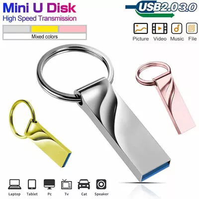 USB 2.0 / 3.0 Flash Drive Metal Memory Stick 64GB 32GB 16GB 8GB U Disk Pen Drive • £7.07