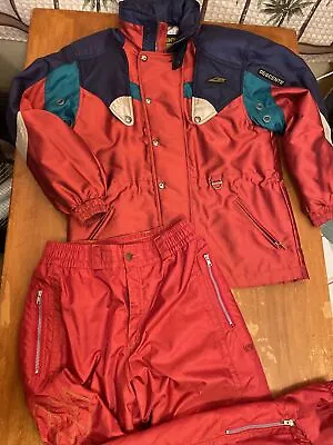 Vtg 90s New DESCENTE SKI Snow SET SUIT JACKET & LUTHA SPORT PANTS Mens L XL 36 • $92