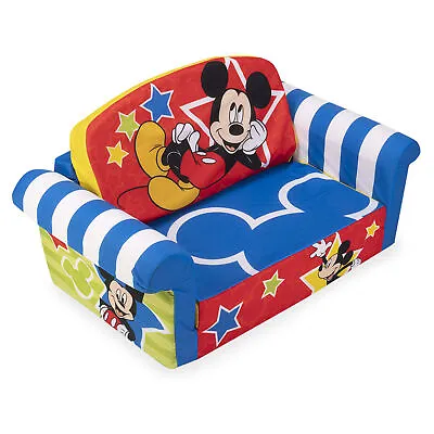 Marshmallow Furniture Kids 2-in-1 Flip Open Foam Compress Sofa Bed Mickey Mouse • $50.99