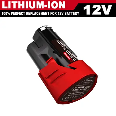 For Milwaukee M12 48-11-2401 Li-Ion Lithium 12V 12 Volt 3000mAh Battery 1 Pack • $13.92