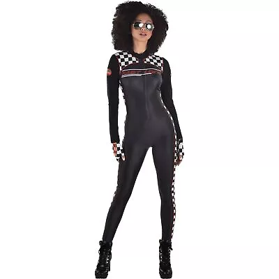 Racer Catsuit Race Car Driver Suit Yourself Fancy Dress Halloween Adult Costume • $46.85