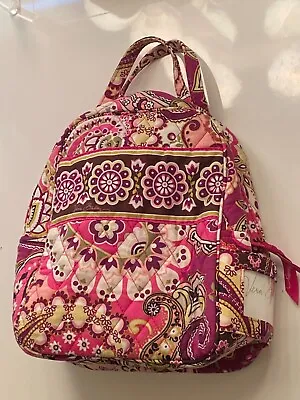 Vera Bradley Floral Medallion Print Lunch Bag Cotton Quilted Insulated Zip Close • $15.99