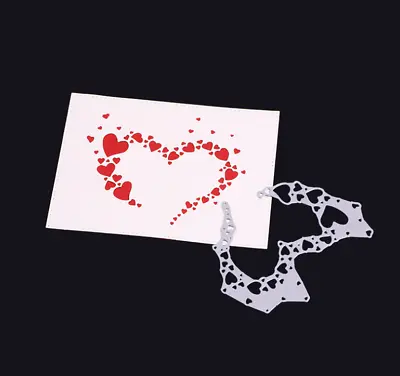 Love Heart Cutting Dies Embossing Stencil For Card Making Paper Craft Photo DIY • £3.69