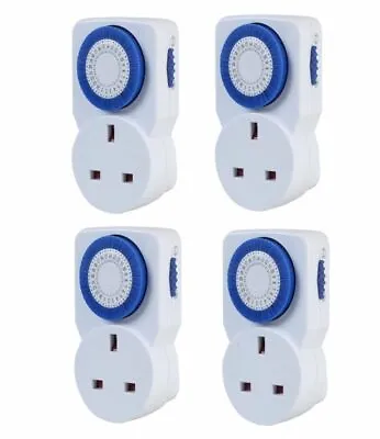 24 Hour 24HR Mains Plug-In Auto TIMER SWITCH Clock Socket UK 3 PIN Lights Lamps • £10.92