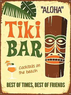 £4.99 • Buy Tiki Bar Aloha Sun Beach Cocktails Metal Retro Vintage Bar Pub Shed Kitchen Sign