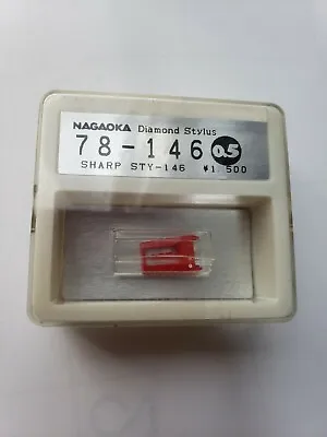 NAGAOKA 78-146 SHARP STY-146 Record Needle Diamond Stylus Made In Japan 0.5mil • £49.51