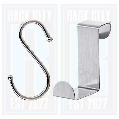 Stainless Steel Quality S Hooks Kitchen Meat Pan Utensil Clothes Hanger Hanging • £2.99