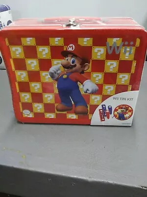 SUPER MARIO Wii TIN KIT LUNCH BOX  NEW SEALED FILM WRAP  2007 • $19.99