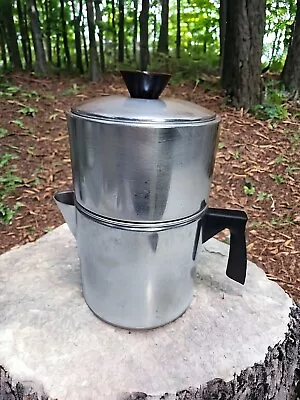 Vtg Foley Coffee Pot Aluminum 7 Cup Drip Maker Stovetop Camping Restored USA • $22