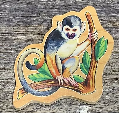 Monkey In A Tree Wooden  -  Refrigerator Magnet Used • $6