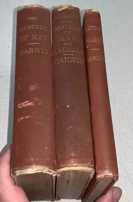 Charles Darwin Lot (3) Descent Man Expression Emotion Climbing Plants 1st Ed. • $499.99