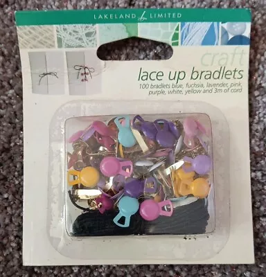 Lakeland - Lace Up Bradlets - 100 Brads & 3m Of Cord • £2