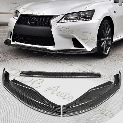 For 2013-2015 Lexus GS350 GS450h F-Sport Carbon Look Front Bumper Spoiler Lip • $79.99