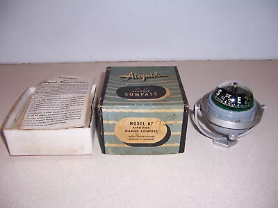 Vintage Airguide Marine Compass Model No. 87 Boat Ship Nautical Navigation W/BOX • $19.99