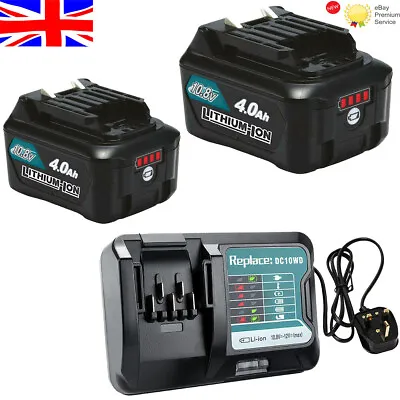 BL1040B For Makita BL1020B 10.8V 12V 4Ah Battery BL1021B Charger DC10WD BL1041B • £17.90