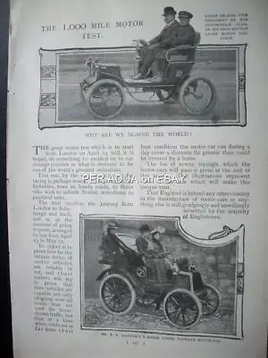 1900 1000 MILE MOTOR TRIAL + Maxim Gun Mounted On Bike ~ Magazine Article In • $7.45